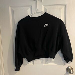 Kids Nike Black Cropped Sweatshirt